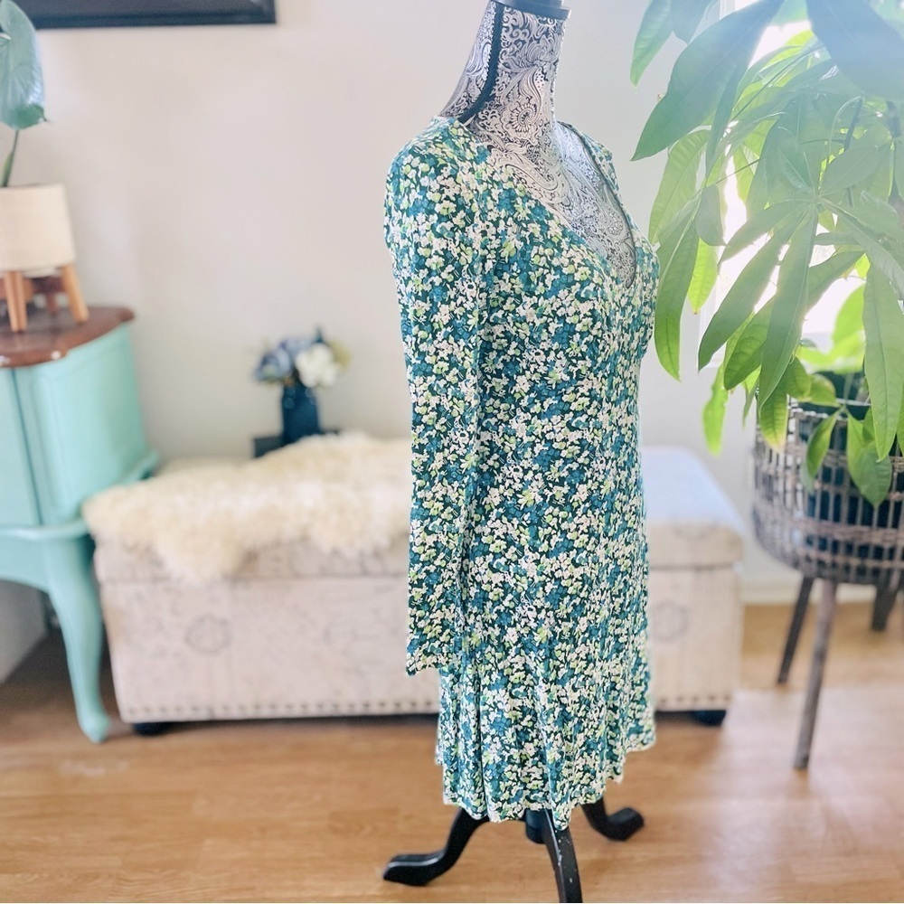 NWT Nordstrom BP Green Moss Hannah Kate Long Sleeve Fit & Flare Dress - Picture 4 of 8